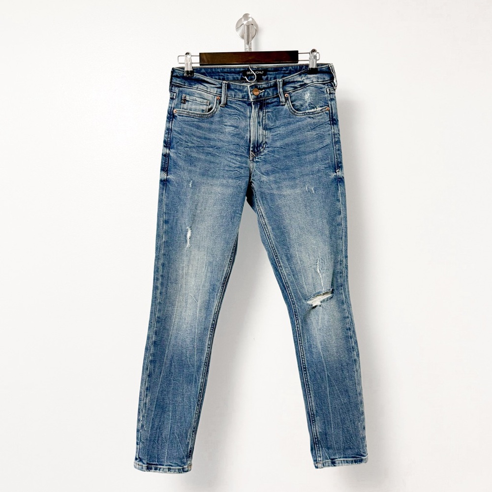Dear John Blaire High Rise Winter Slim Straight Denim Jeans in Valley Blue